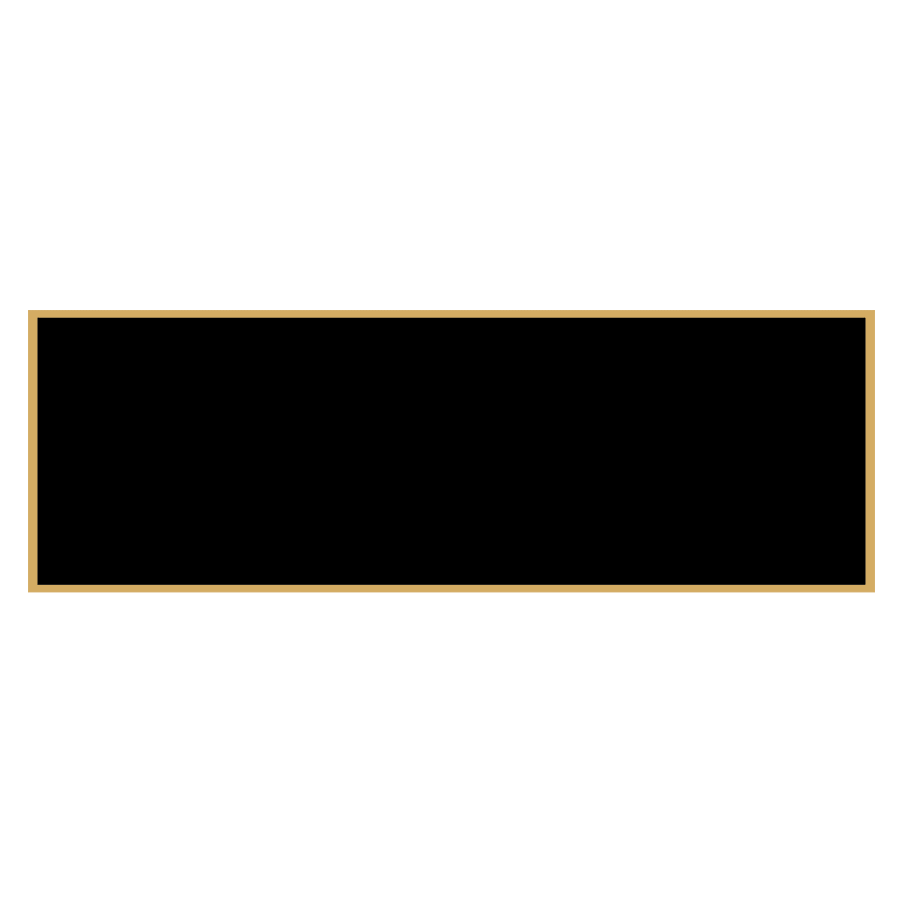 1 1/16" x 3 1/16" Black Laserable Brass Plaque Plate with Border