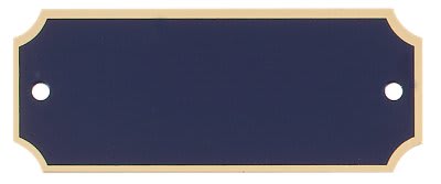 2 1/2" x 1" x .020" Laserable Black Brass Perpetual Plate with Border