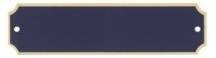 3 1/4" x 1"  x .020" Laserable Black Brass Perpetual Plate with Border