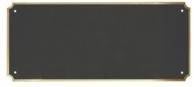 6 1/2" x 2 3/4" x .020" Laserable Black Brass Perpetual Plate with Border