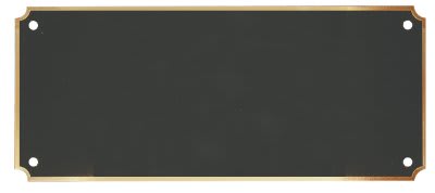 7" x 3" x .020 Laserable Black Brass Perpetual Plate with Border