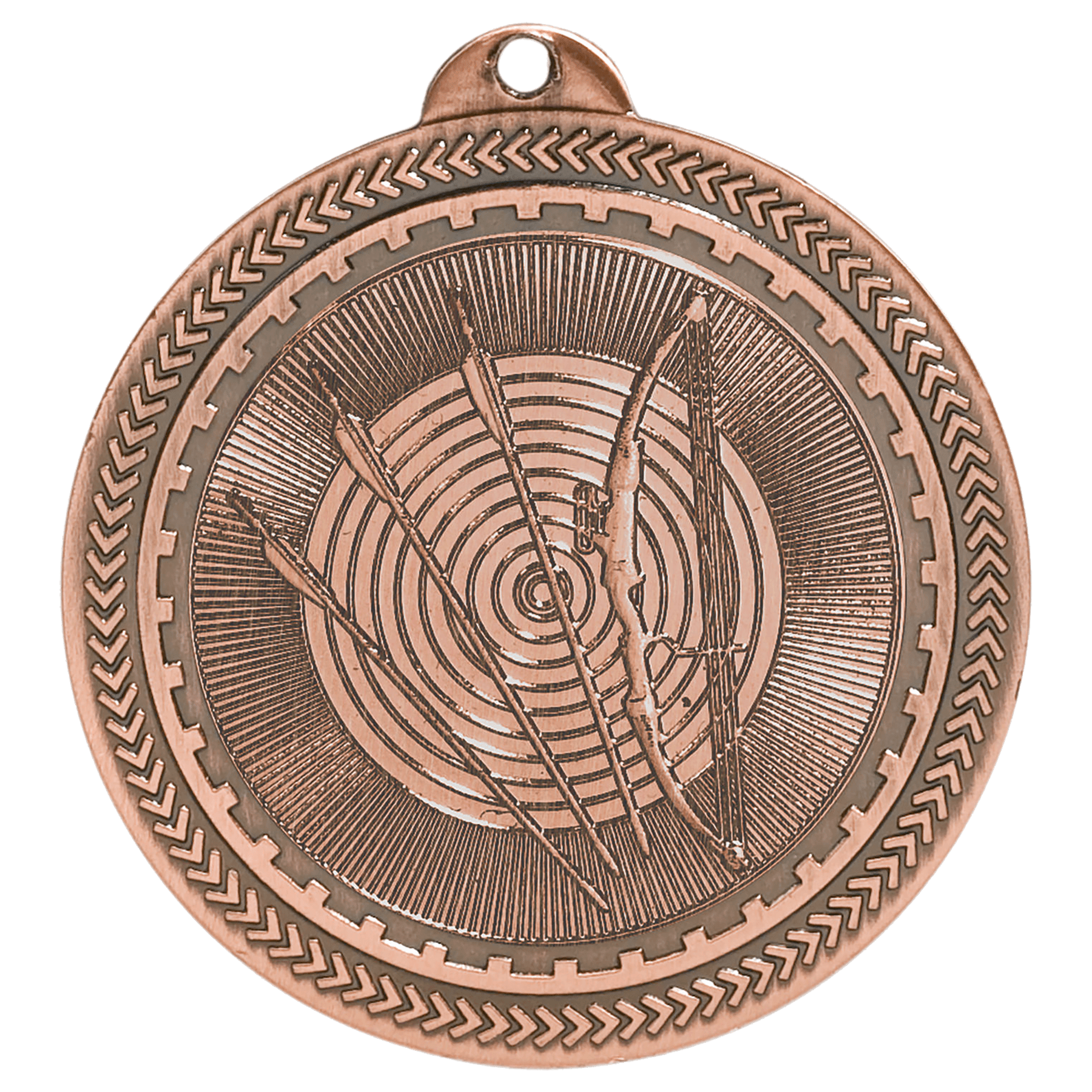 2" Antique Archery Laserable BriteLazer Medal