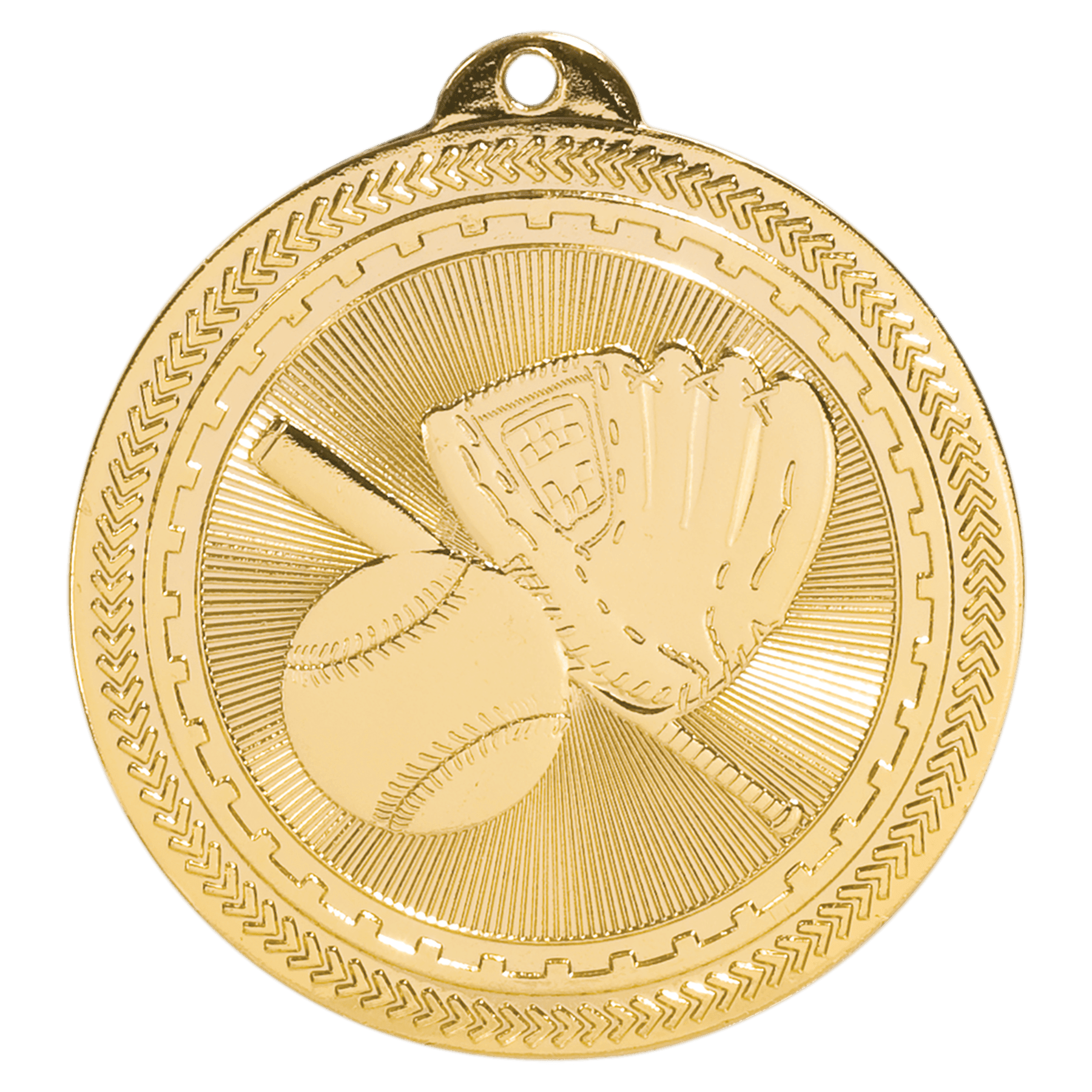 2" Bright Baseball/Softball Laserable BriteLazer Medal