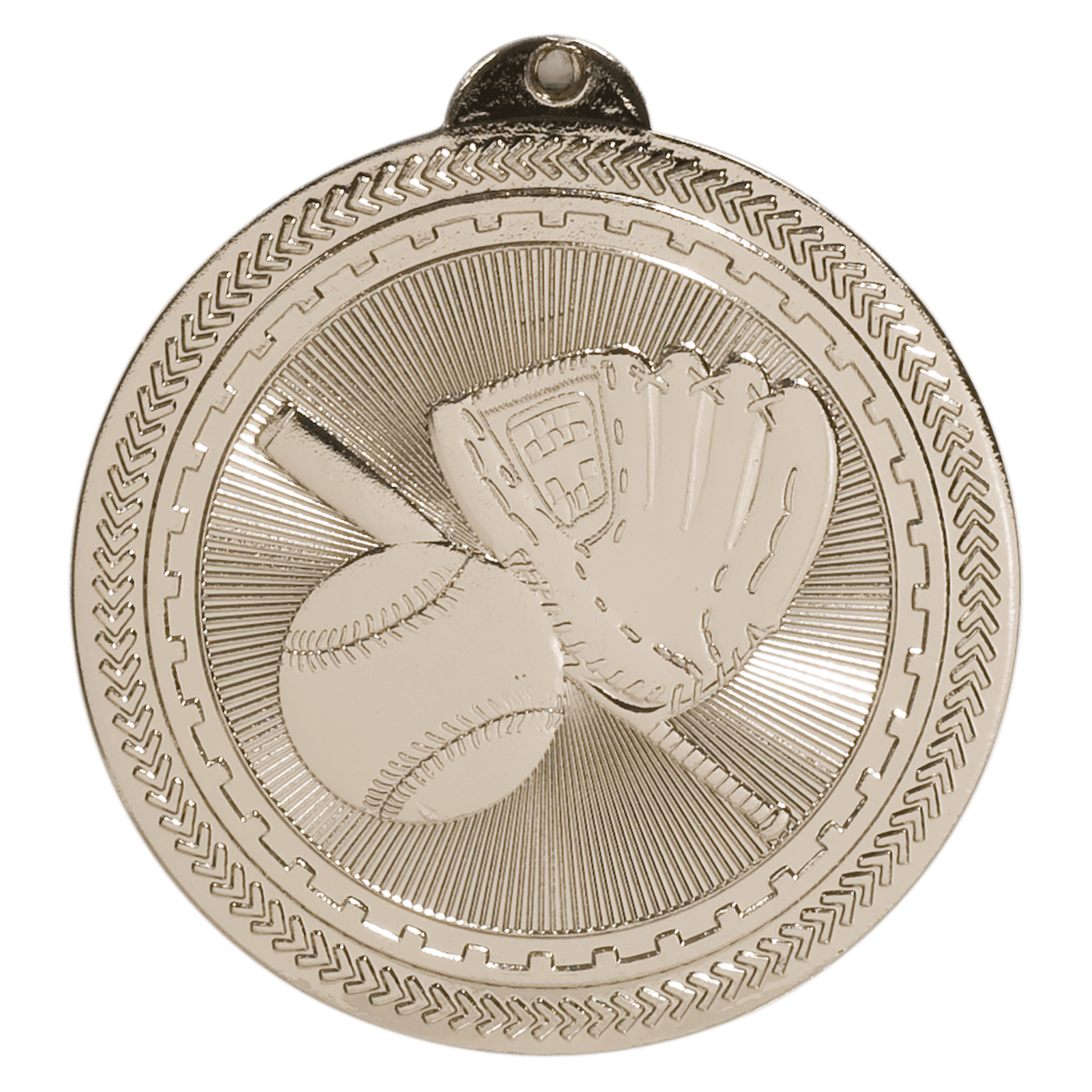 2" Bright Baseball/Softball Laserable BriteLazer Medal