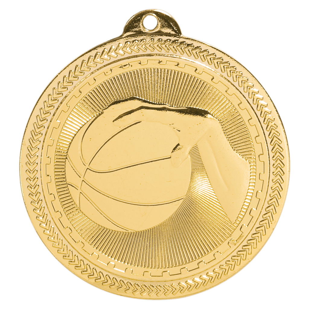 2" Bright Basketball Laserable BriteLazer Medal