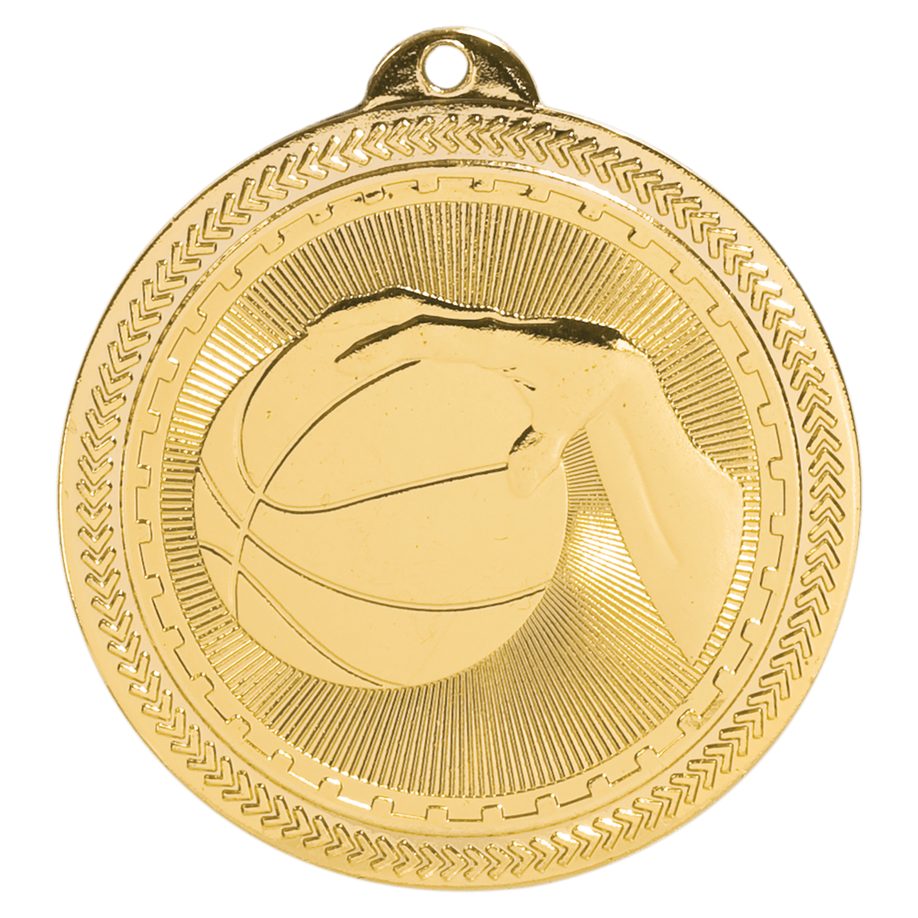 2" Bright Basketball Laserable BriteLazer Medal