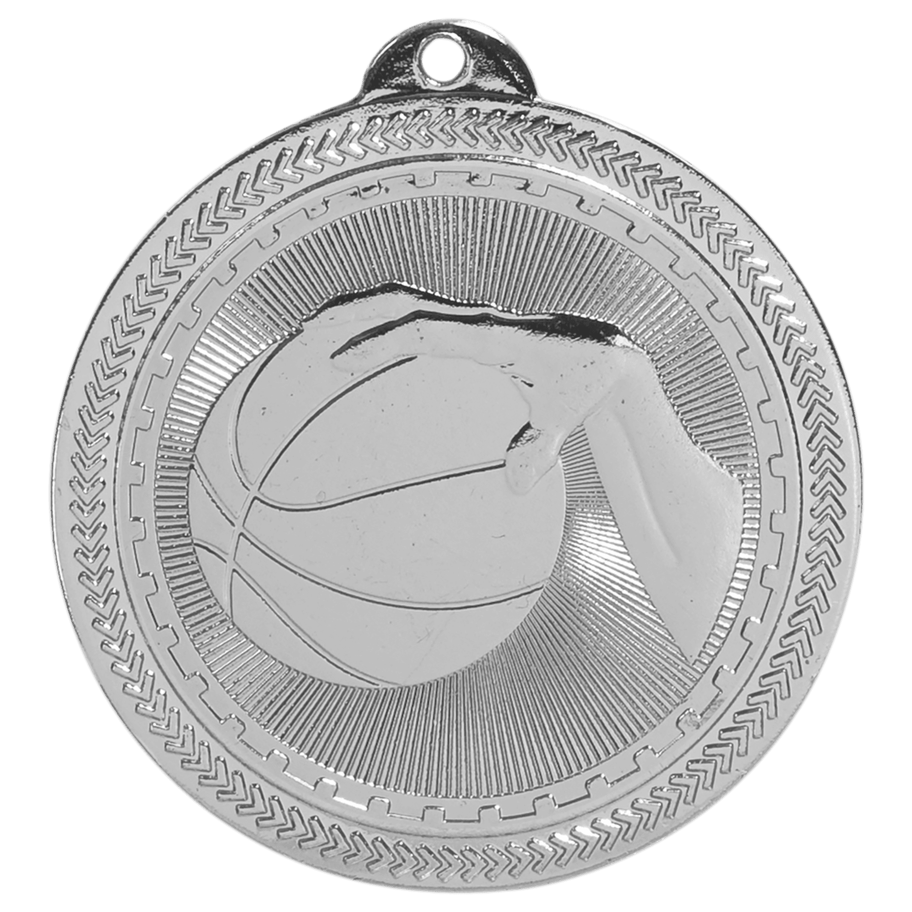 2" Bright Basketball Laserable BriteLazer Medal