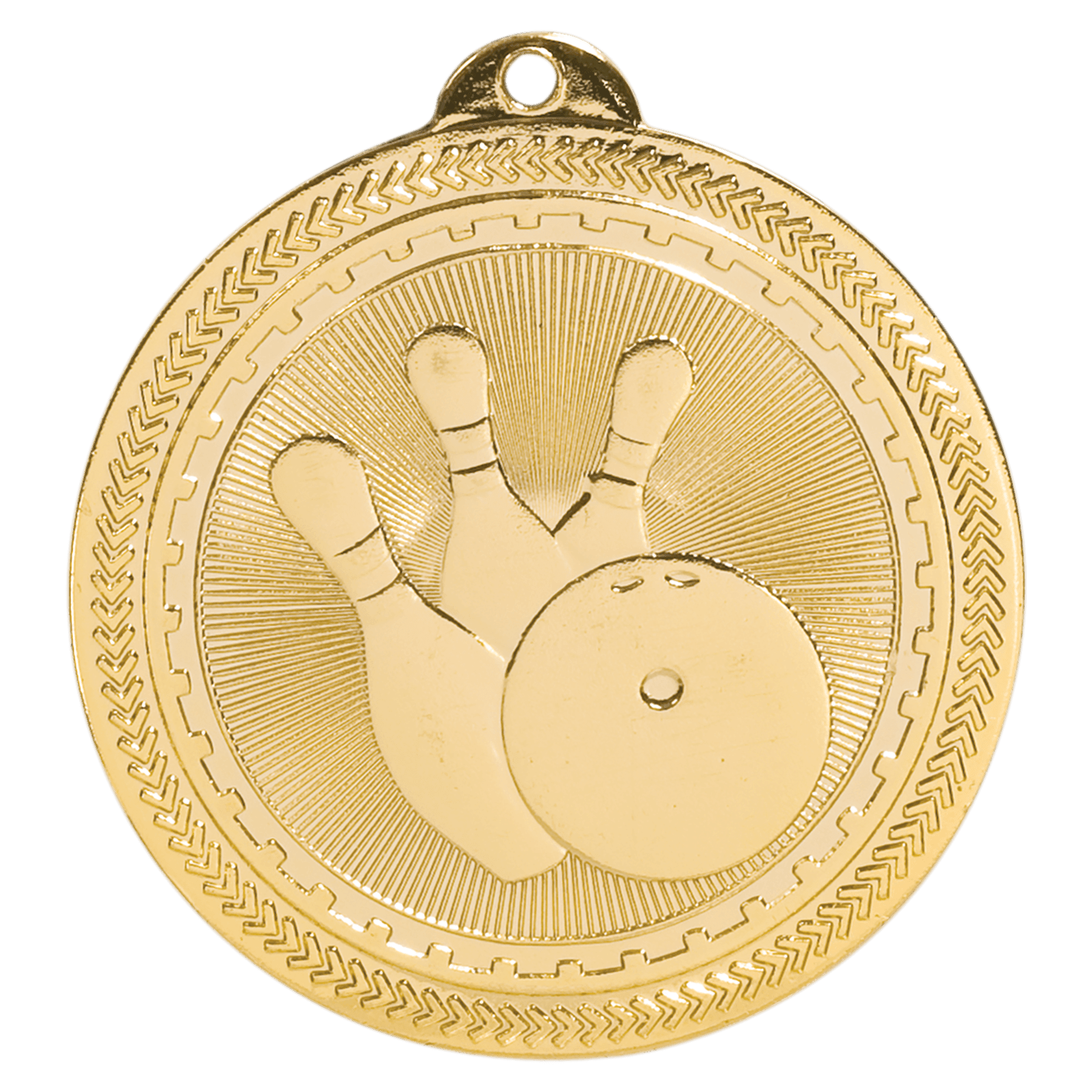 2" Bright Bowling Laserable BriteLazer Medal