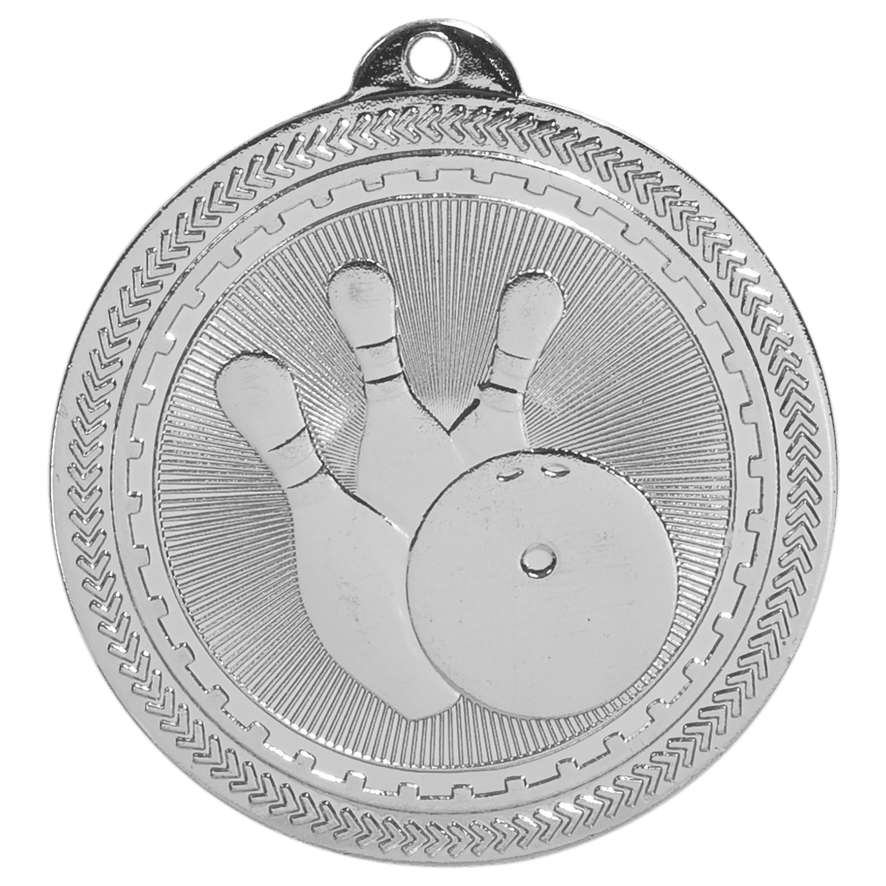 2" Bright Bowling Laserable BriteLazer Medal