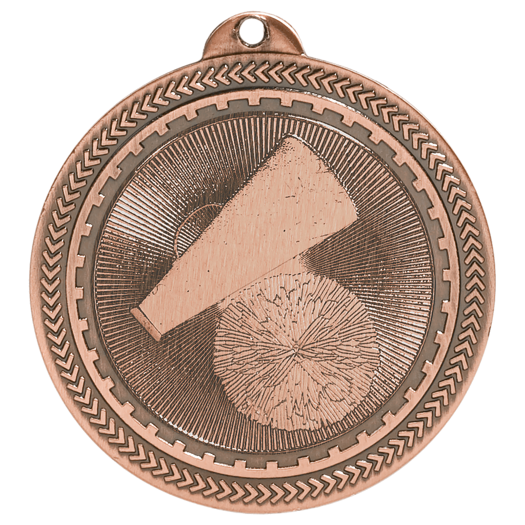 2" Antique Cheer Laserable BriteLazer Medal