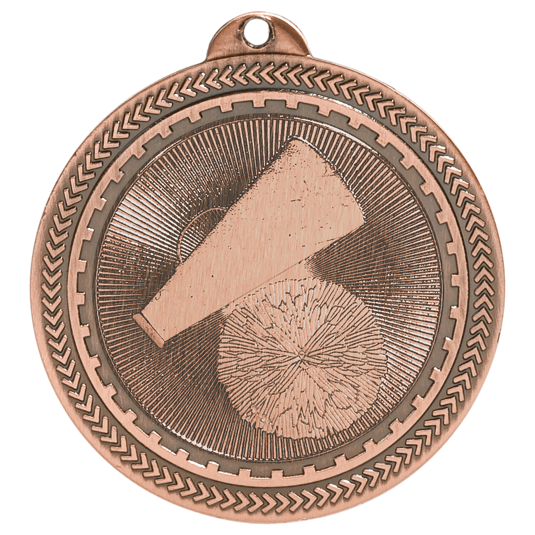 2" Antique Cheer Laserable BriteLazer Medal
