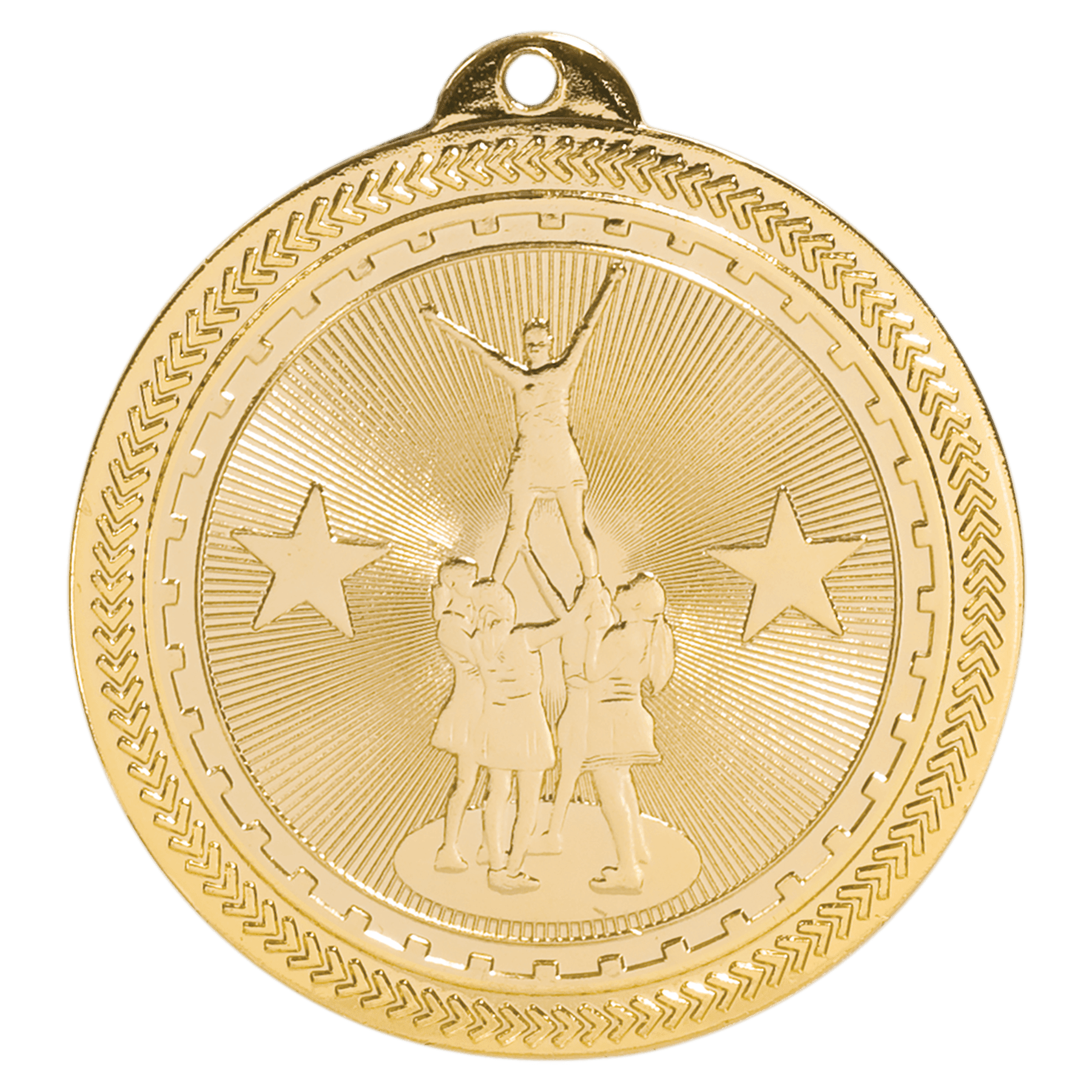2" Bright Competitive Cheer Laserable BriteLazer Medal