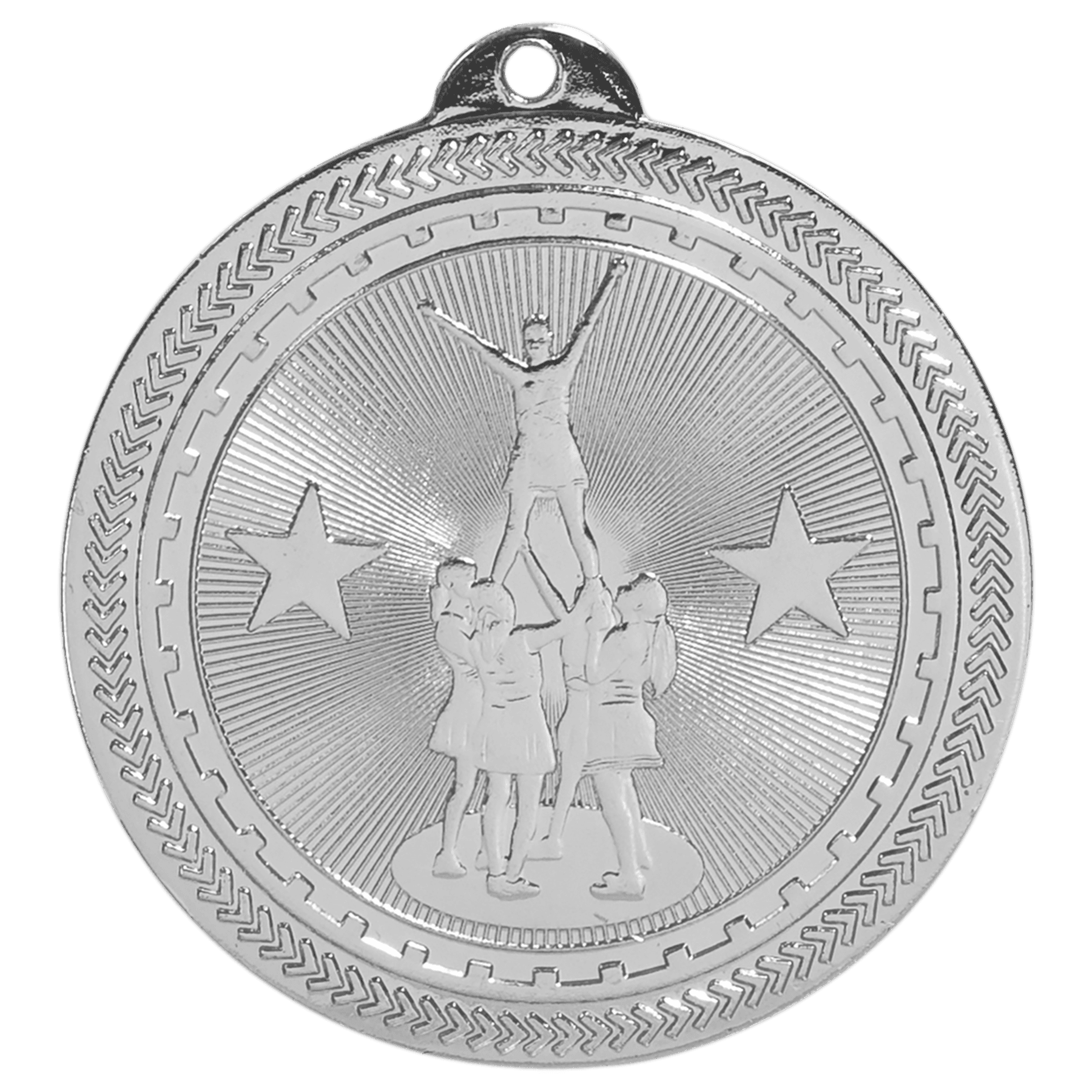 2" Bright Competitive Cheer Laserable BriteLazer Medal
