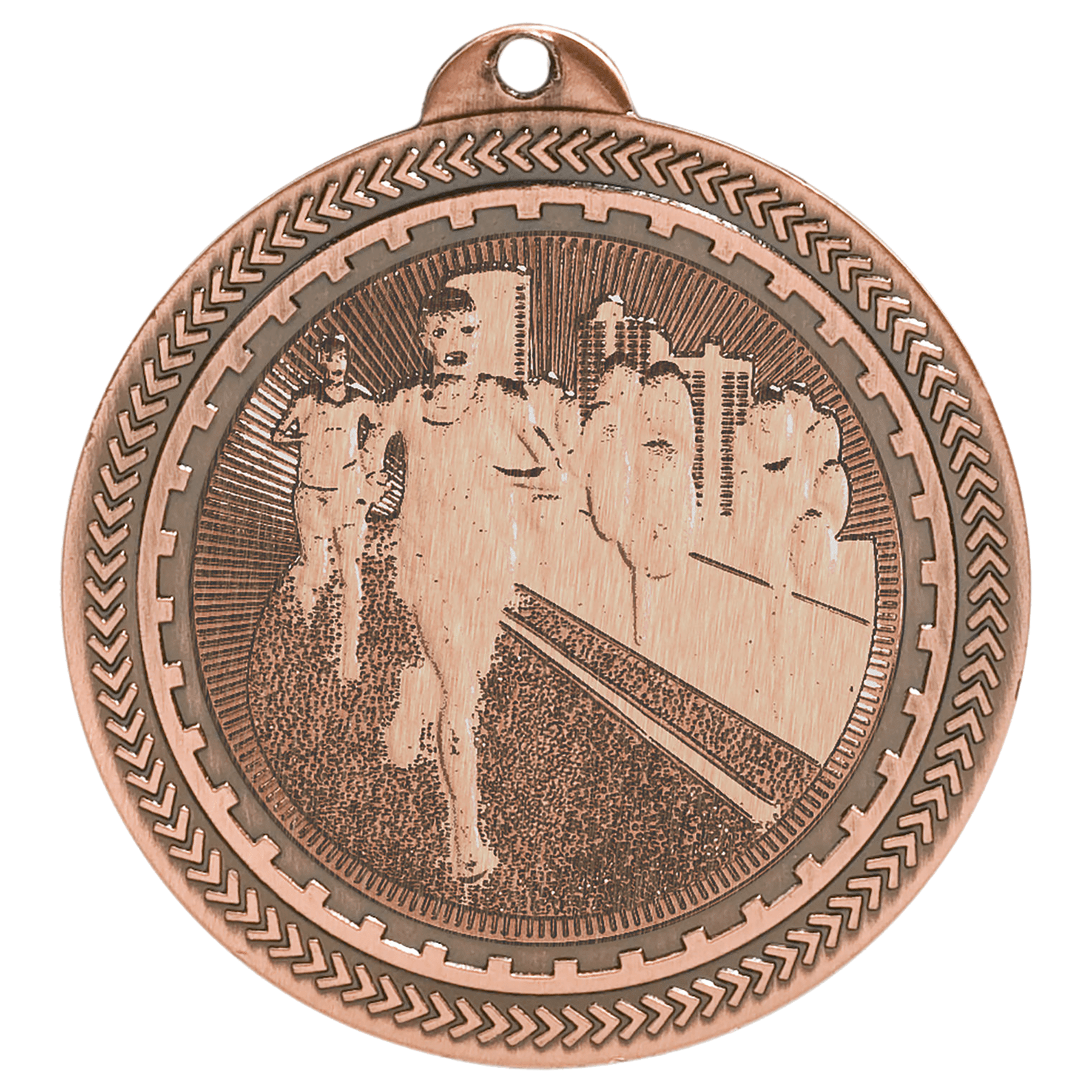 2" Antique Cross Country Laserable BriteLazer Medal