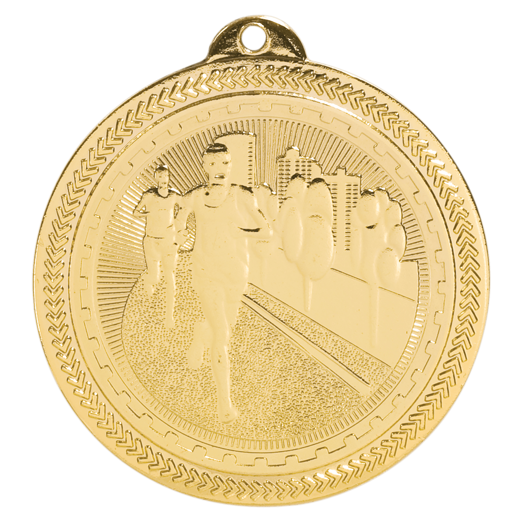2" Bright Cross Country Laserable BriteLazer Medal