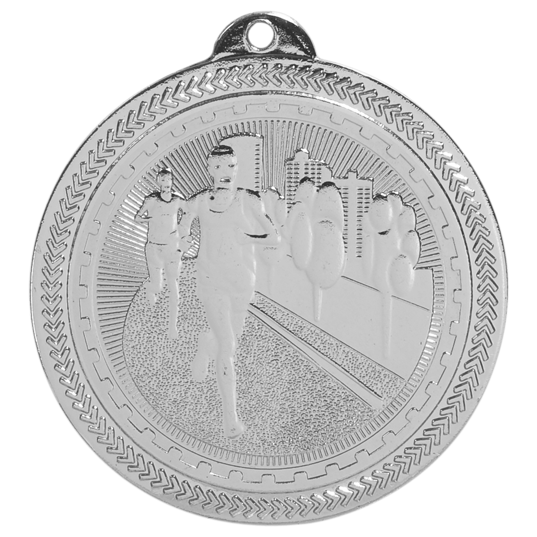 2" Bright Cross Country Laserable BriteLazer Medal
