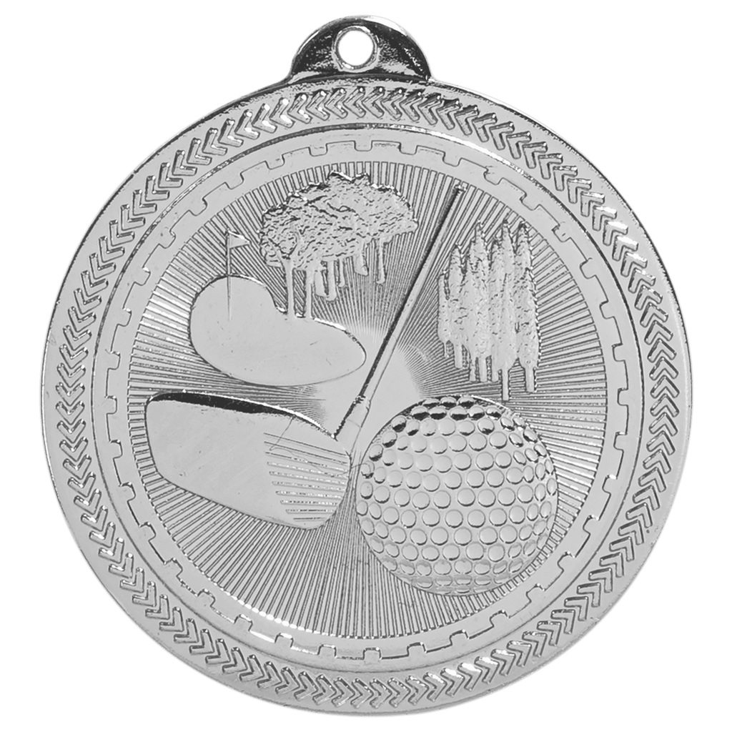 2" Bright Golf Laserable BriteLazer Medal
