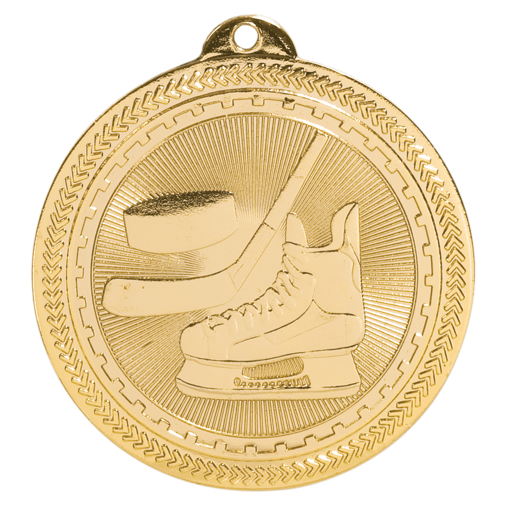 2" Bright Hockey Laserable BriteLazer Medal