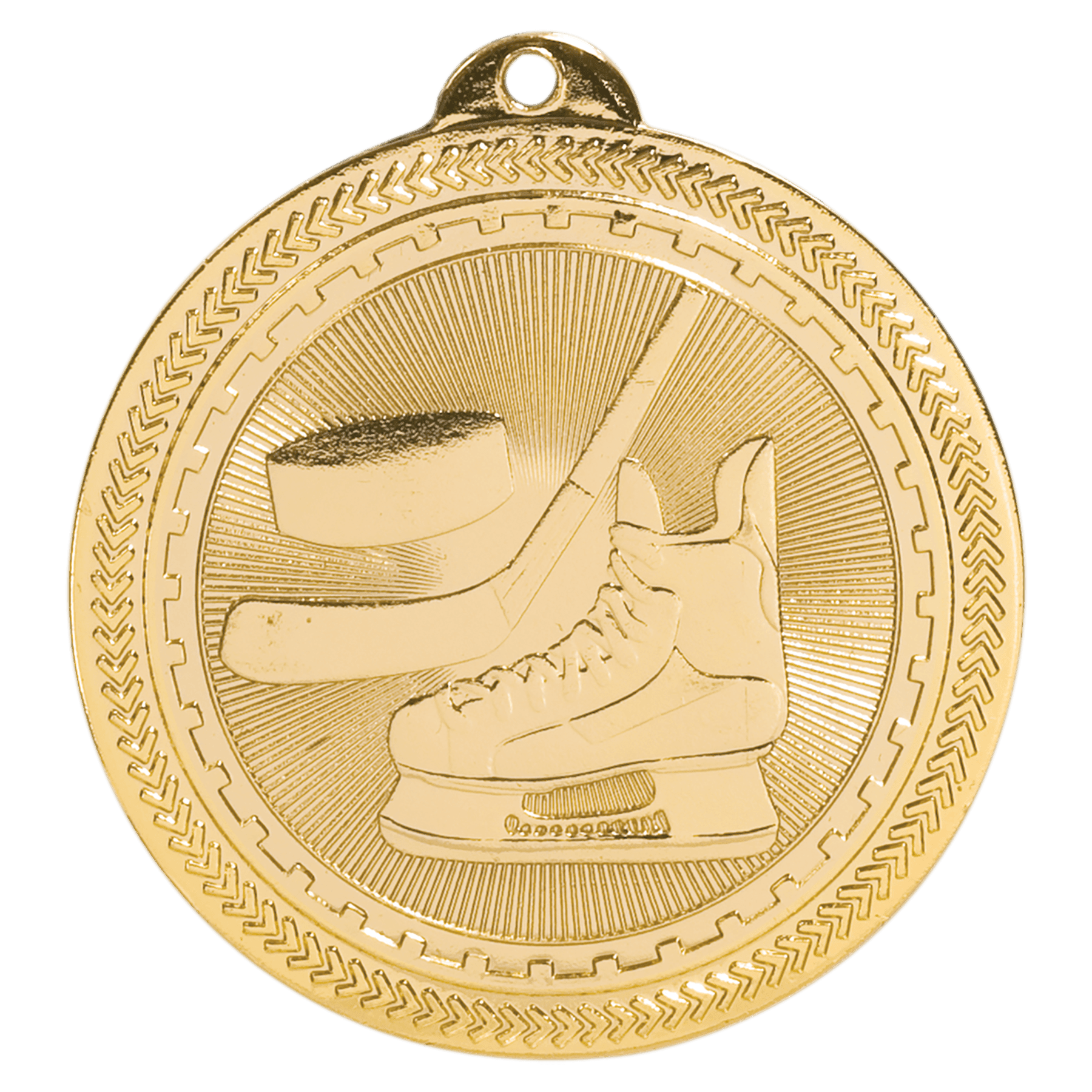 2" Bright Hockey Laserable BriteLazer Medal