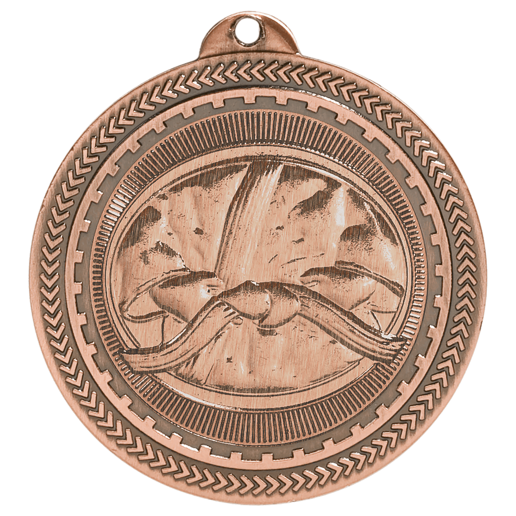 2" Antique Martial Arts Laserable BriteLazer Medal