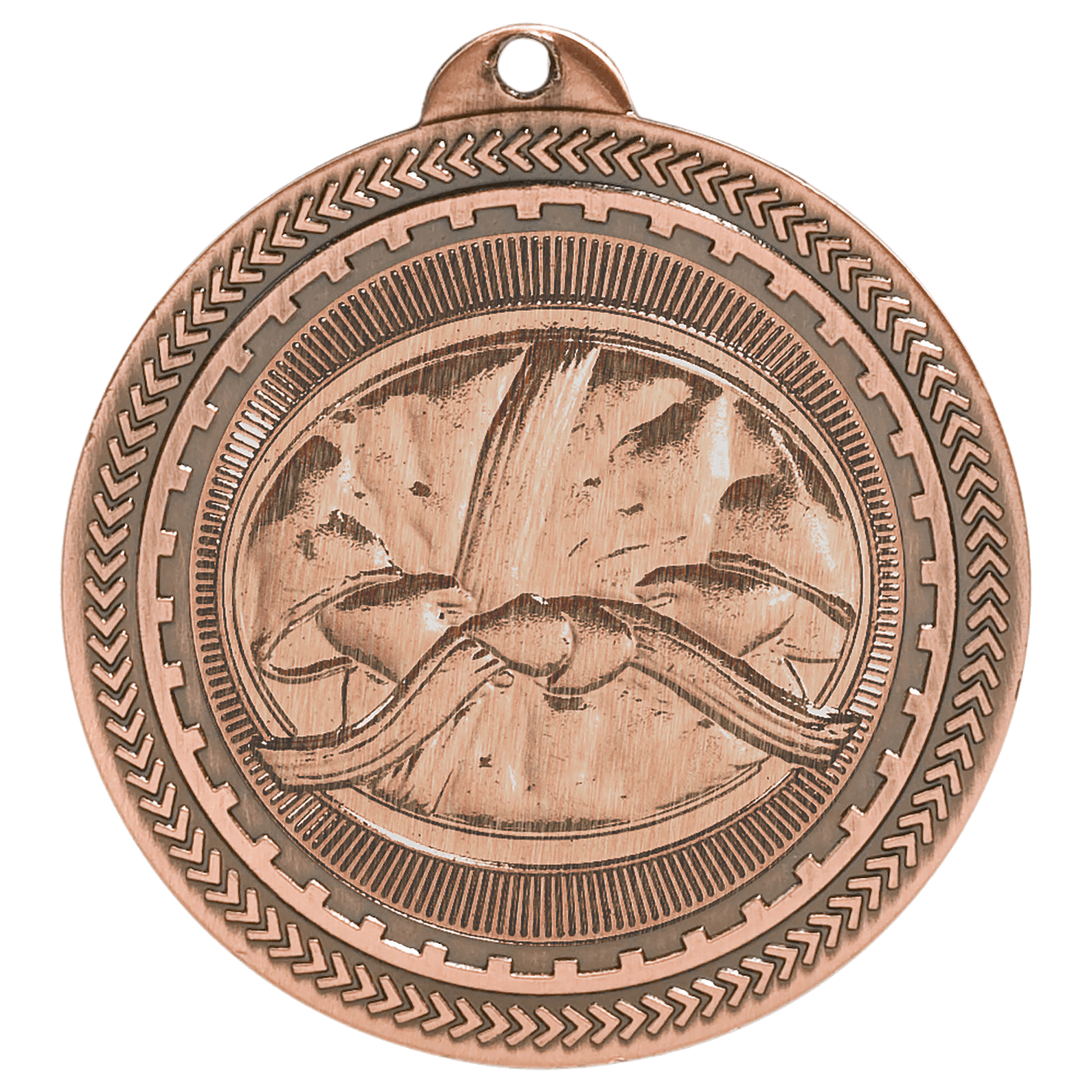 2" Antique Martial Arts Laserable BriteLazer Medal