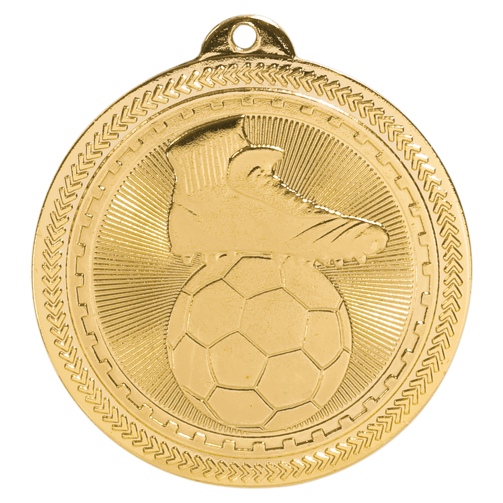 2" Bright Soccer Laserable BriteLazer Medal