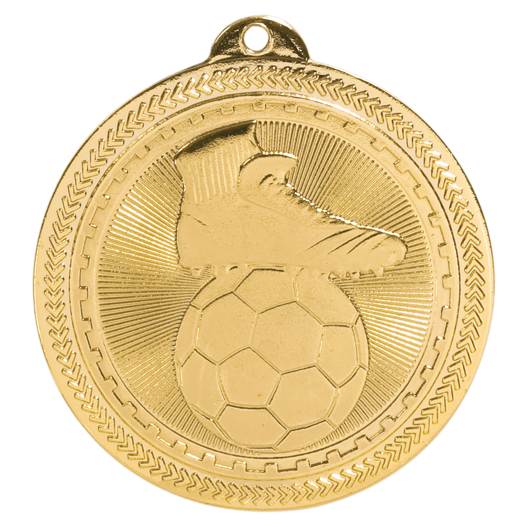 2" Bright Soccer Laserable BriteLazer Medal