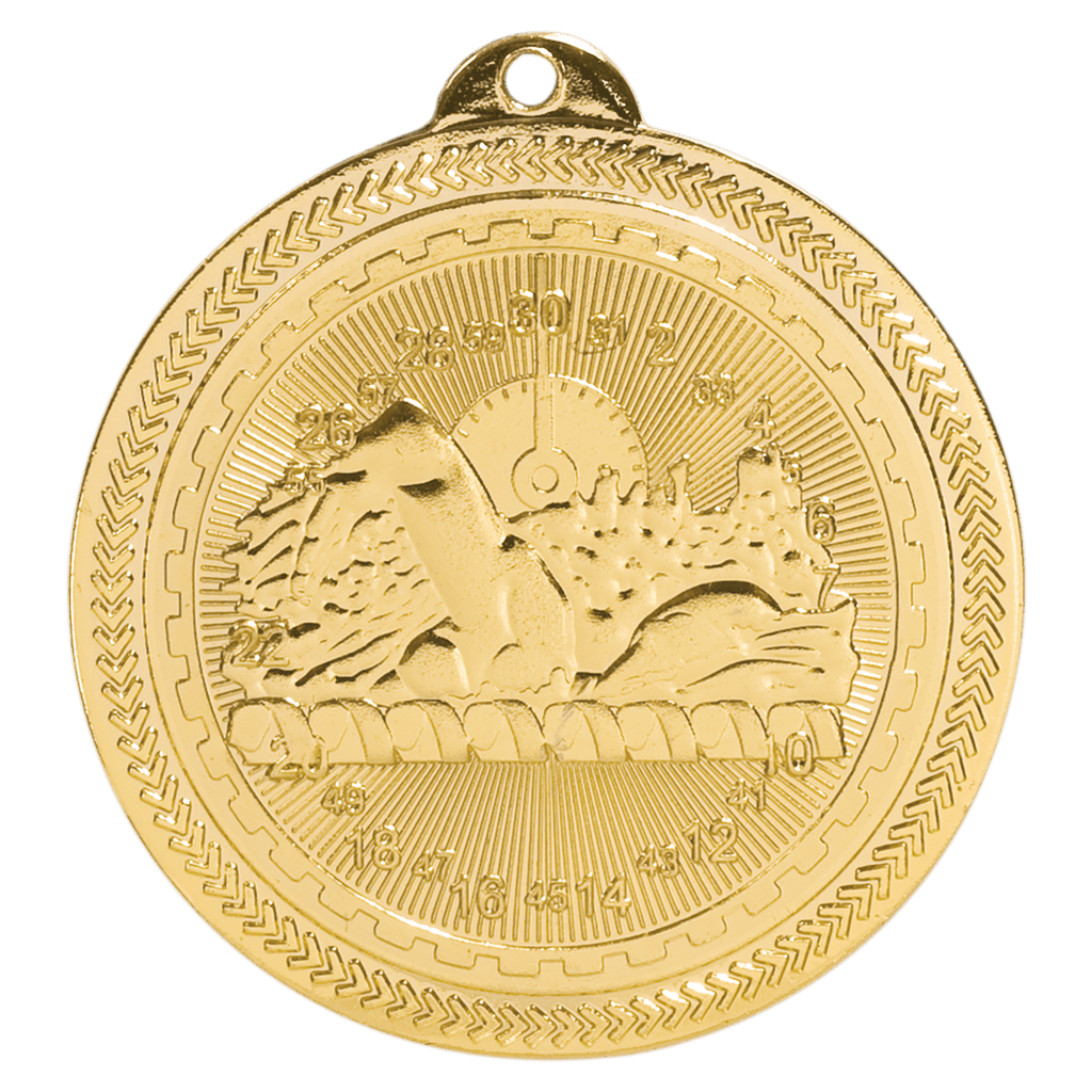 2" Bright Swimming Laserable BriteLazer Medal
