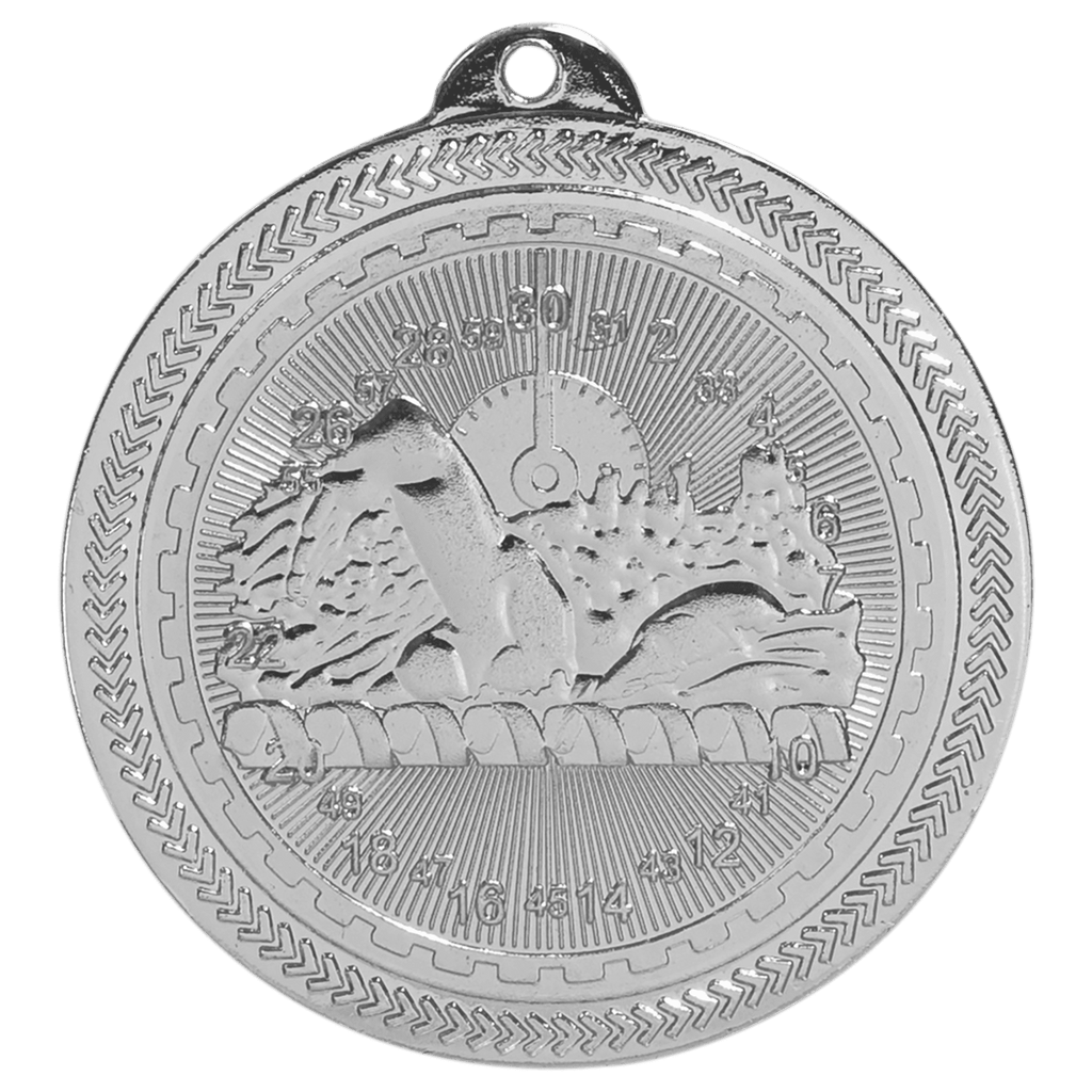 2" Bright Swimming Laserable BriteLazer Medal