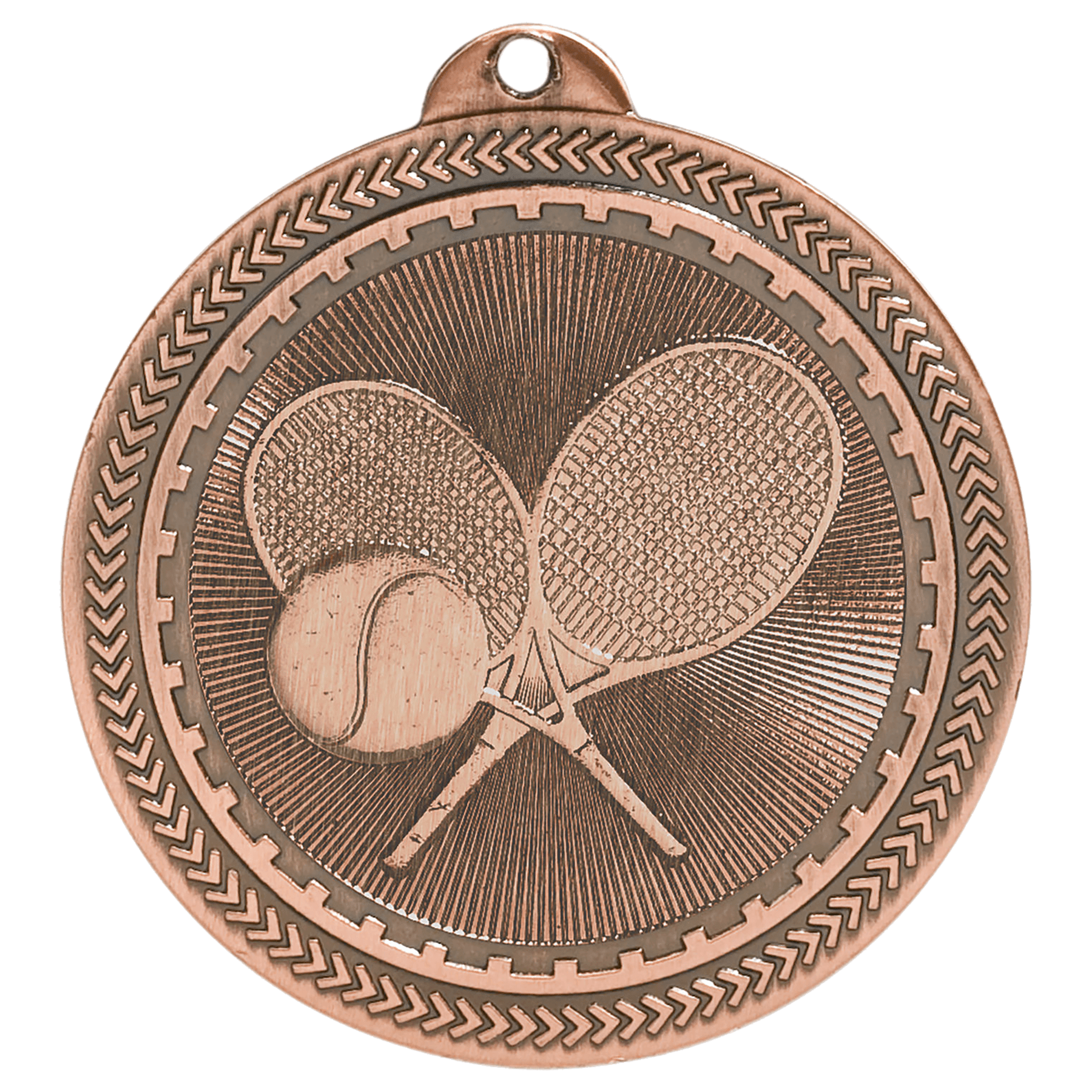 2" Antique Tennis Laserable BriteLazer Medal