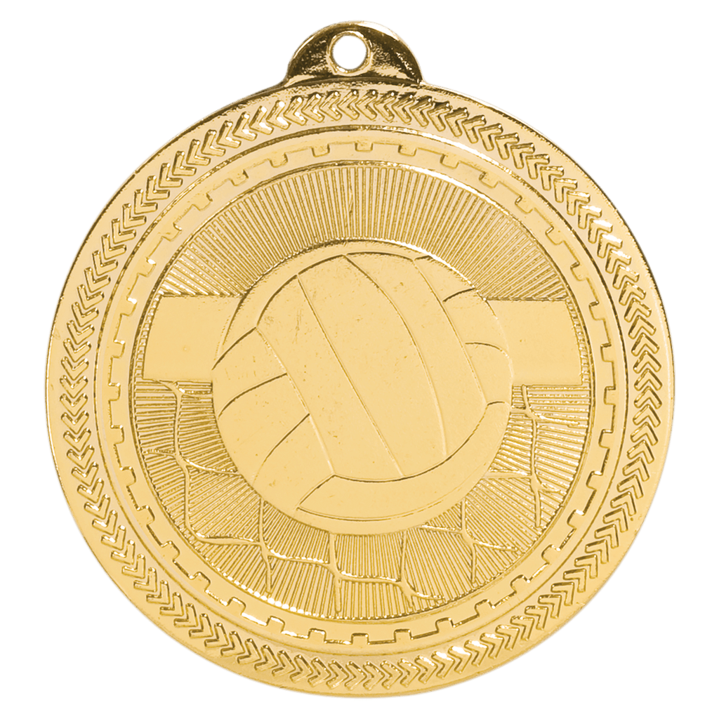 2" Bright Volleyball Laserable BriteLazer Medal
