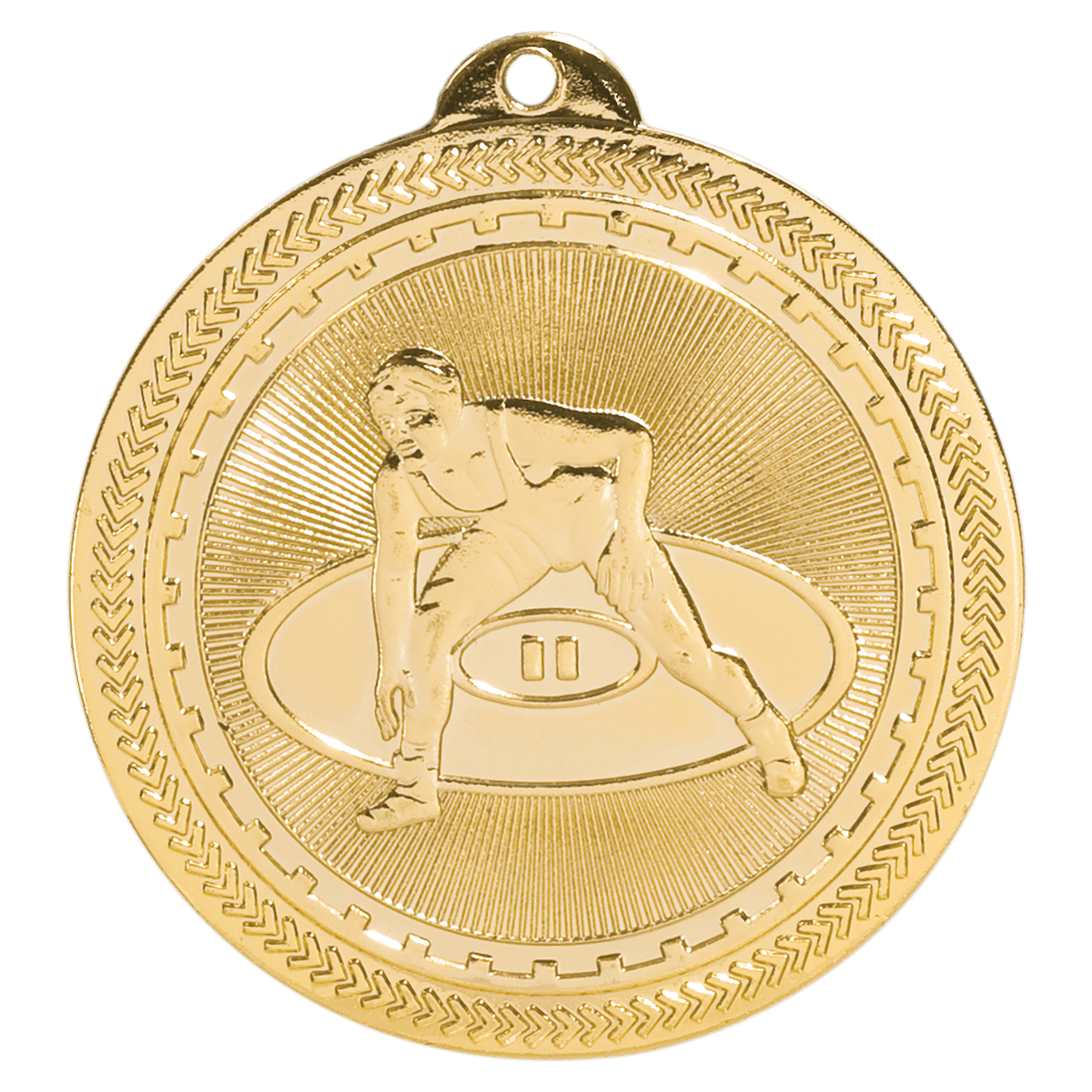 2" Bright Wrestling Laserable BriteLazer Medal