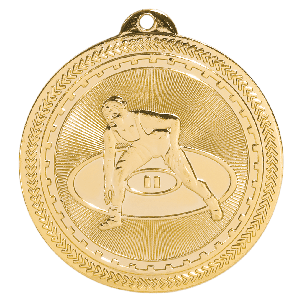 2" Bright Wrestling Laserable BriteLazer Medal