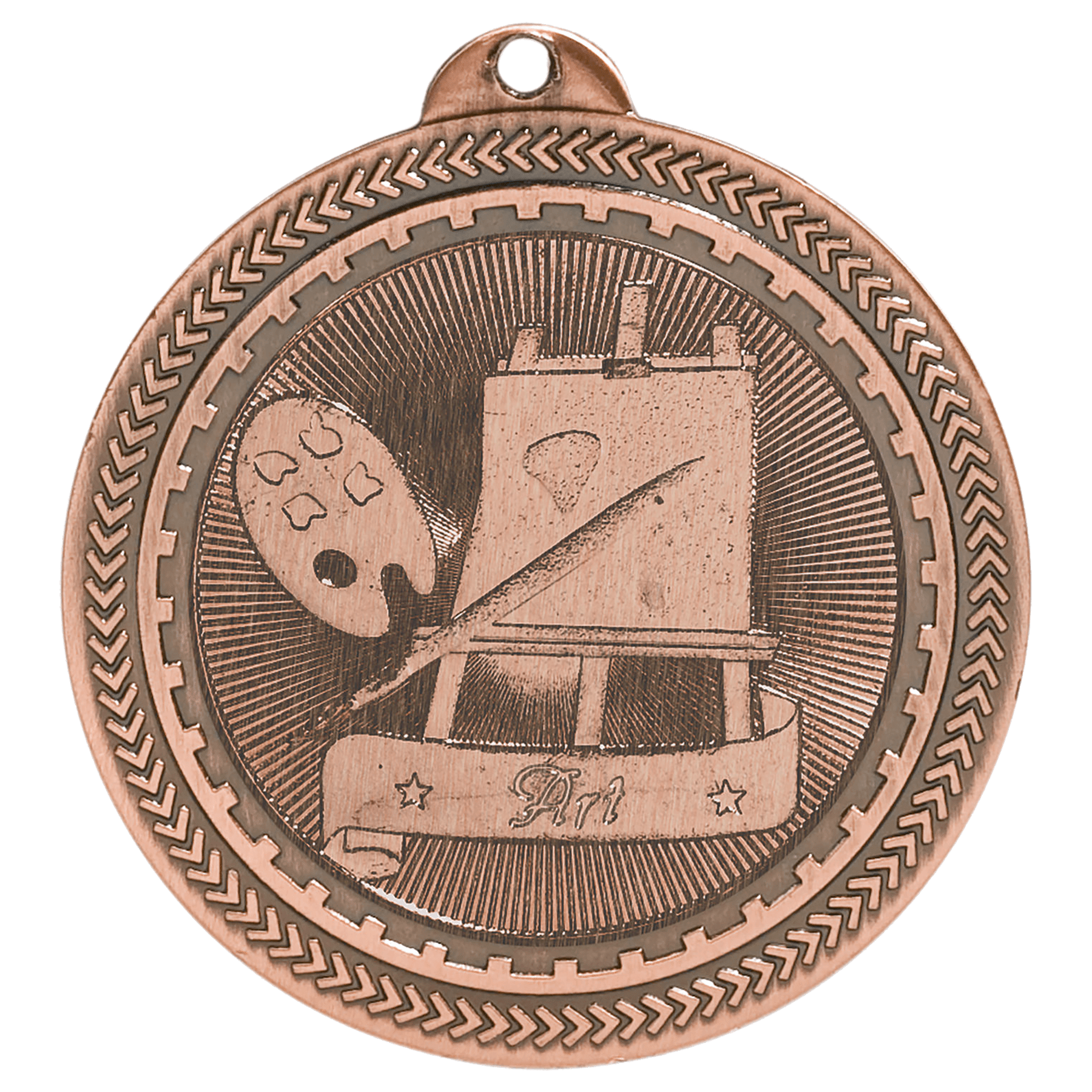 2" Antique Art Laserable BriteLazer Medal