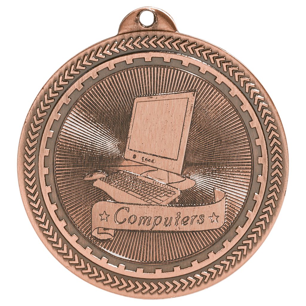 2" Antique Computers Laserable BriteLazer Medal