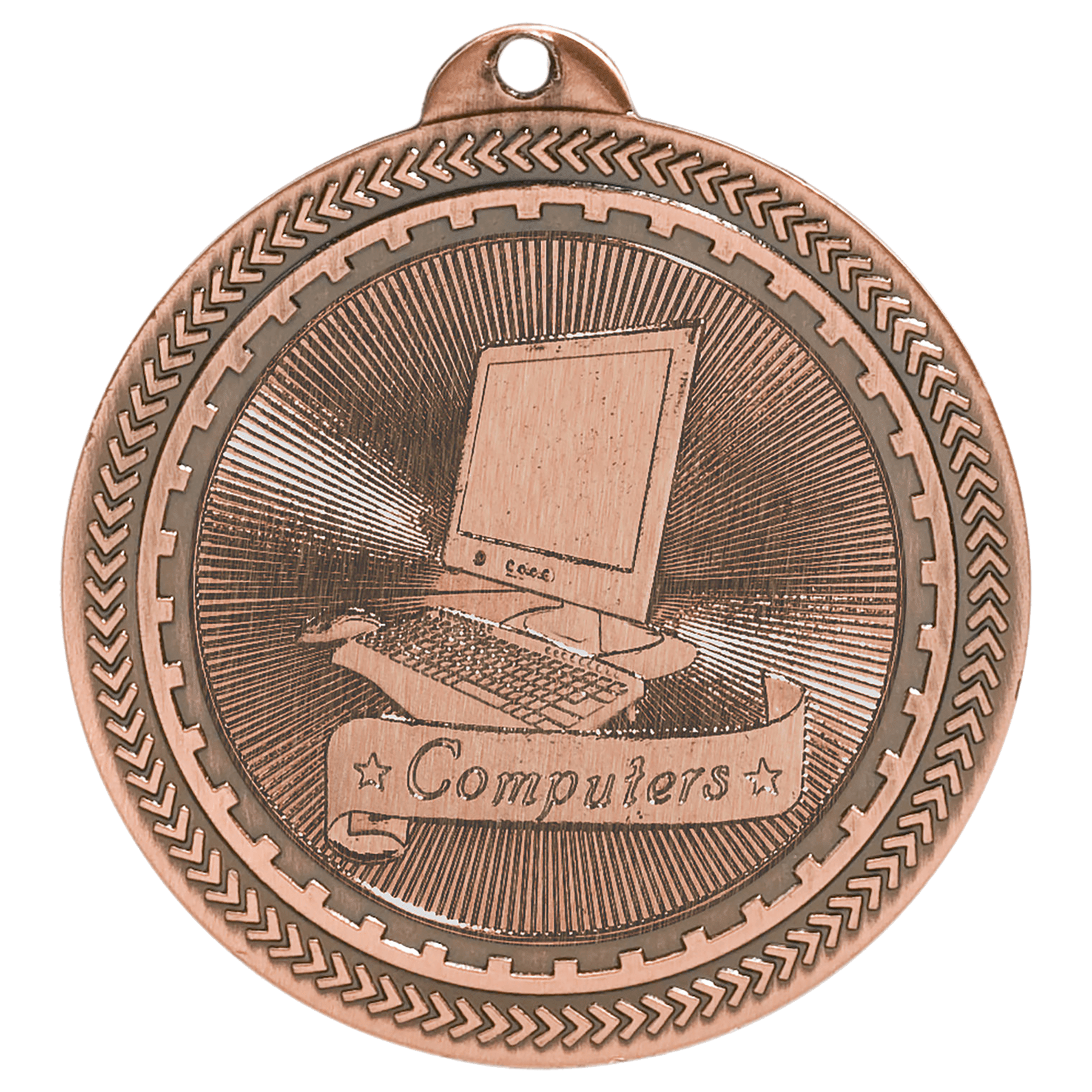 2" Antique Computers Laserable BriteLazer Medal