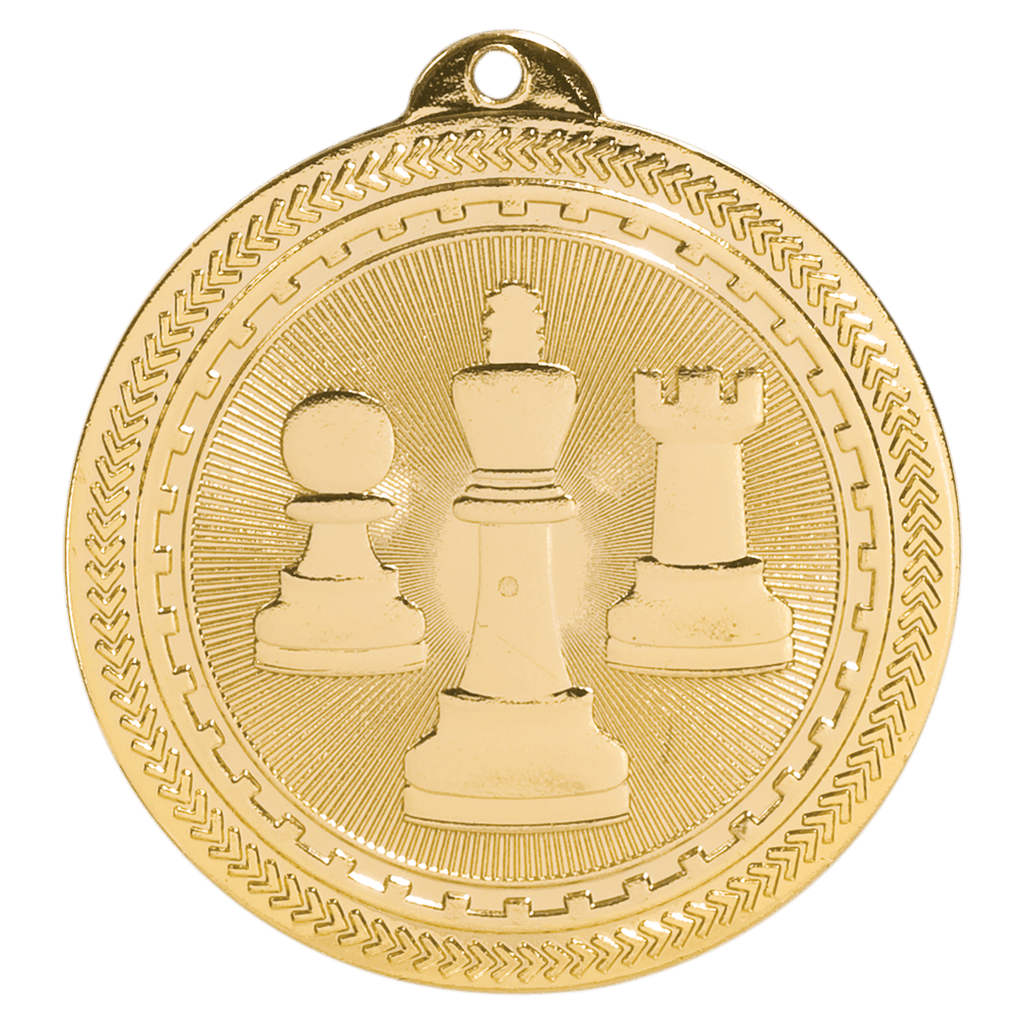 2" Bright Chess Laserable BriteLazer Medal