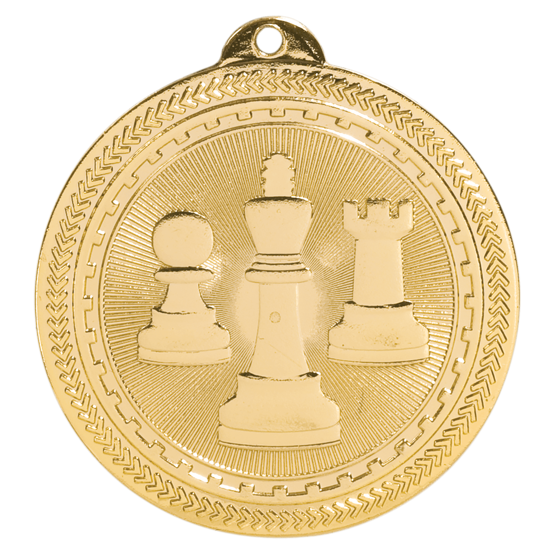 2" Bright Chess Laserable BriteLazer Medal