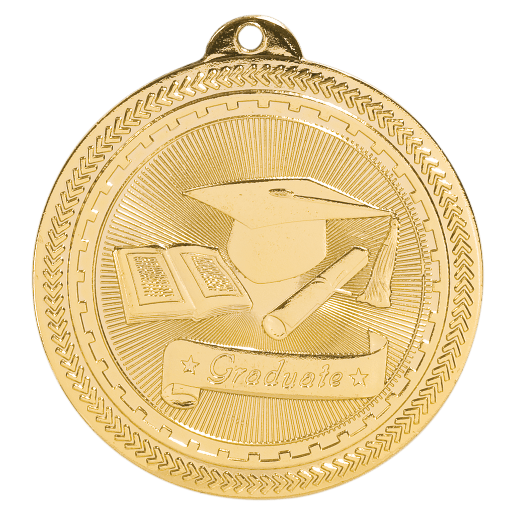 2" Bright Graduate Laserable BriteLazer Medal