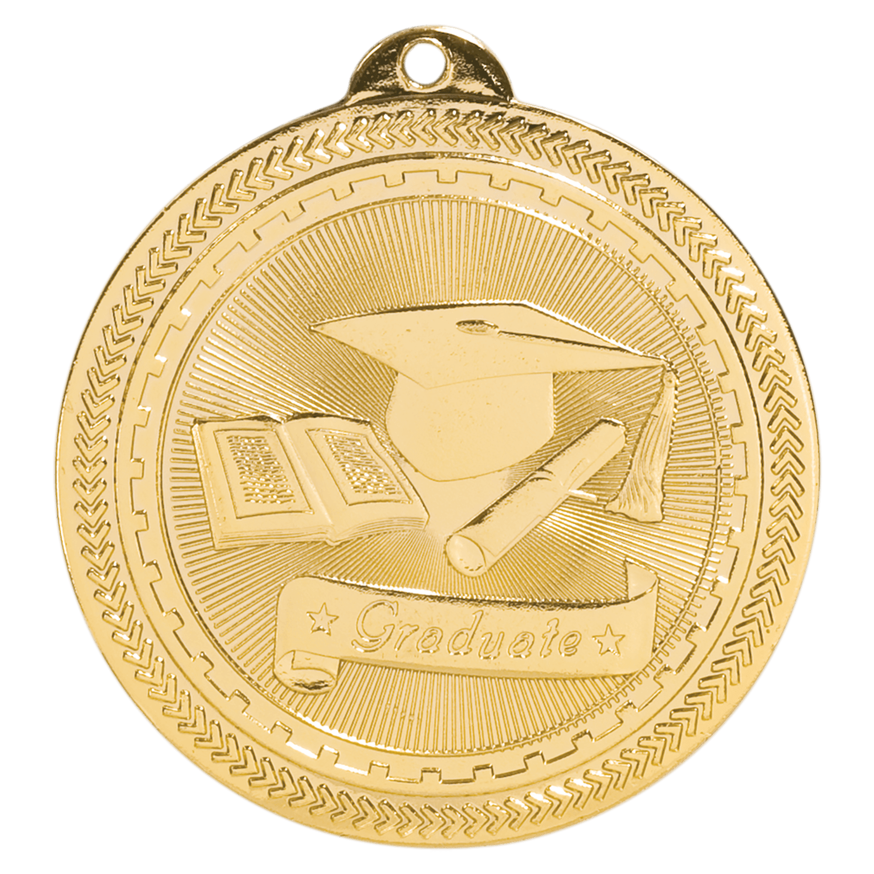 2" Bright Graduate Laserable BriteLazer Medal