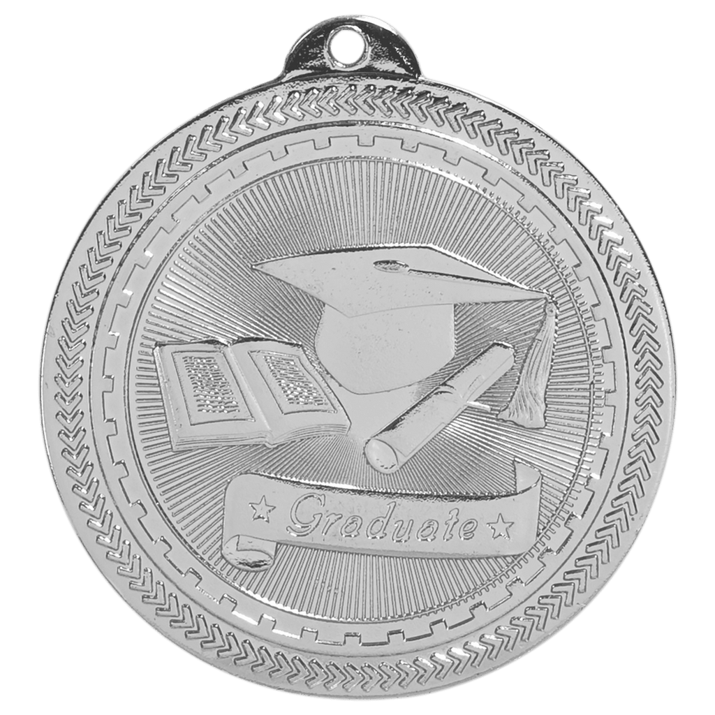 2" Bright Graduate Laserable BriteLazer Medal