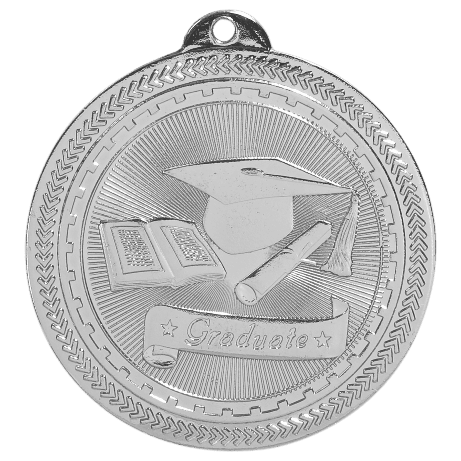2" Bright Graduate Laserable BriteLazer Medal