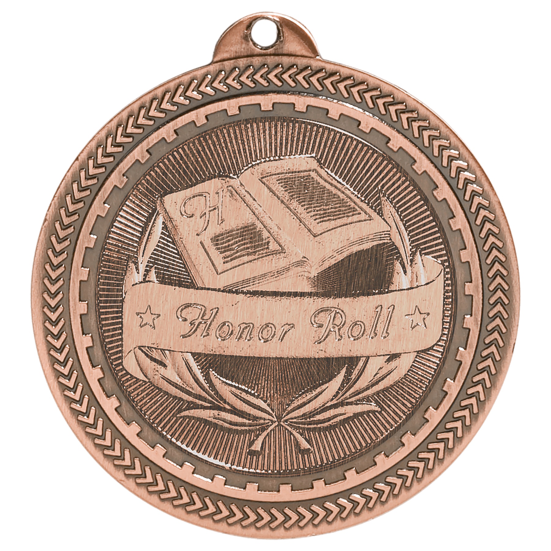 2" Antique Honor Roll Laserable BriteLazer Medal
