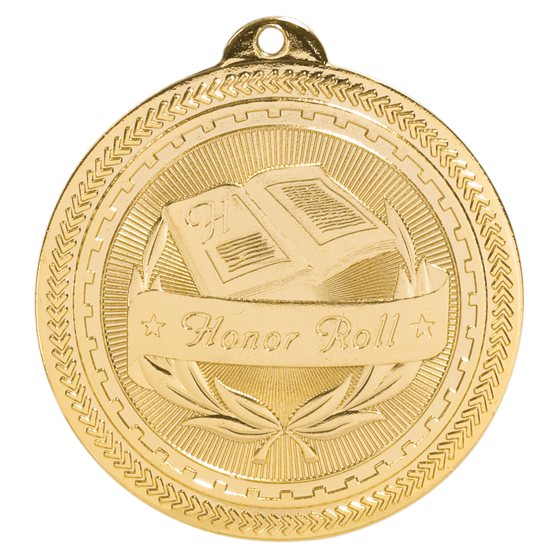 2" Bright Honor Roll Laserable BriteLazer Medal