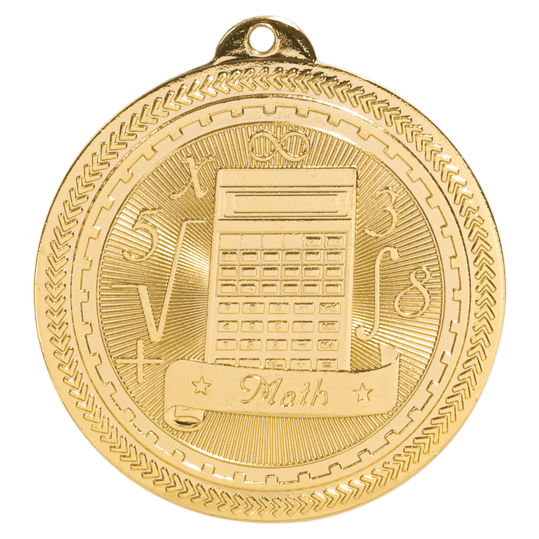 2" Bright Math Laserable BriteLazer Medal