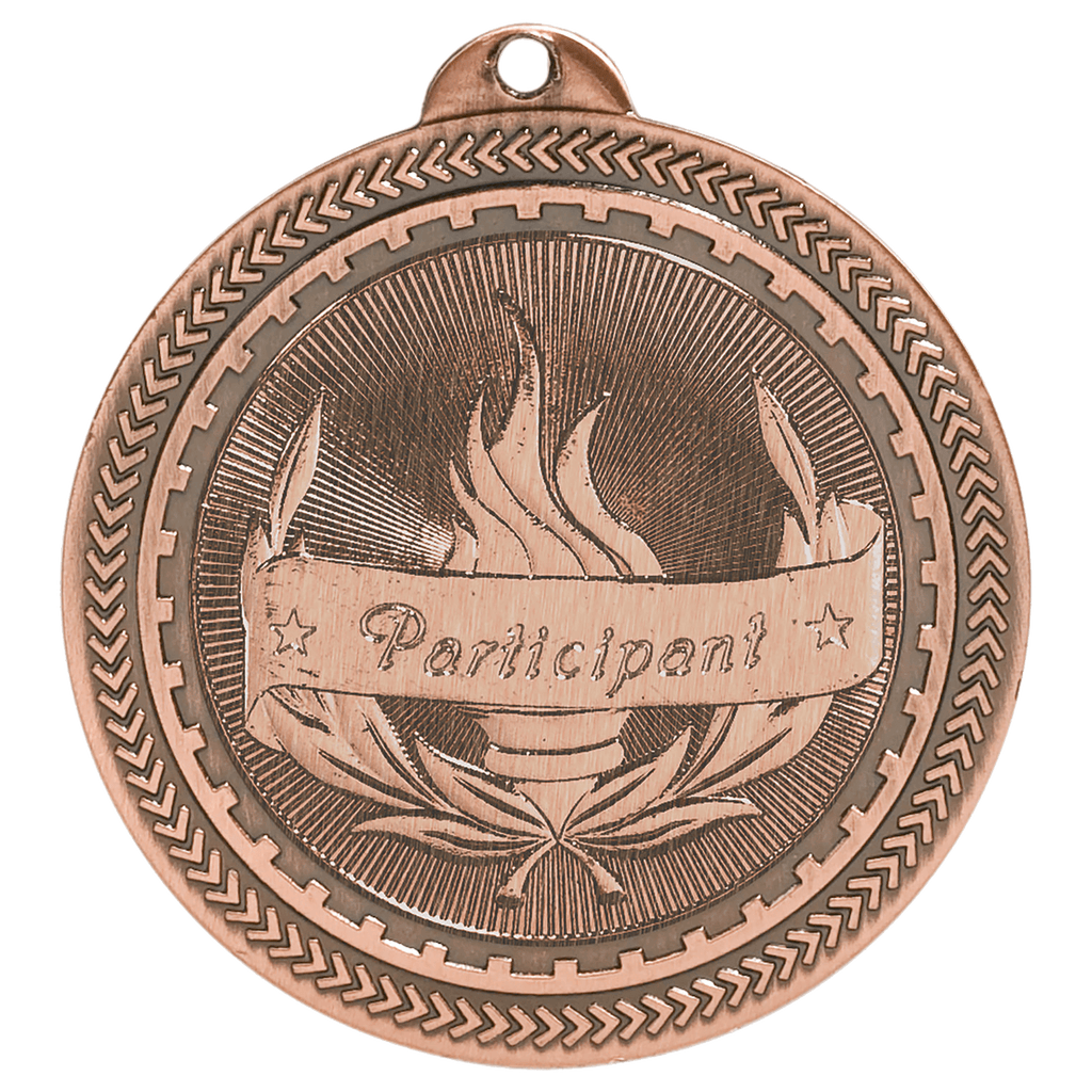 2" Antique Participant Laserable BriteLazer Medal