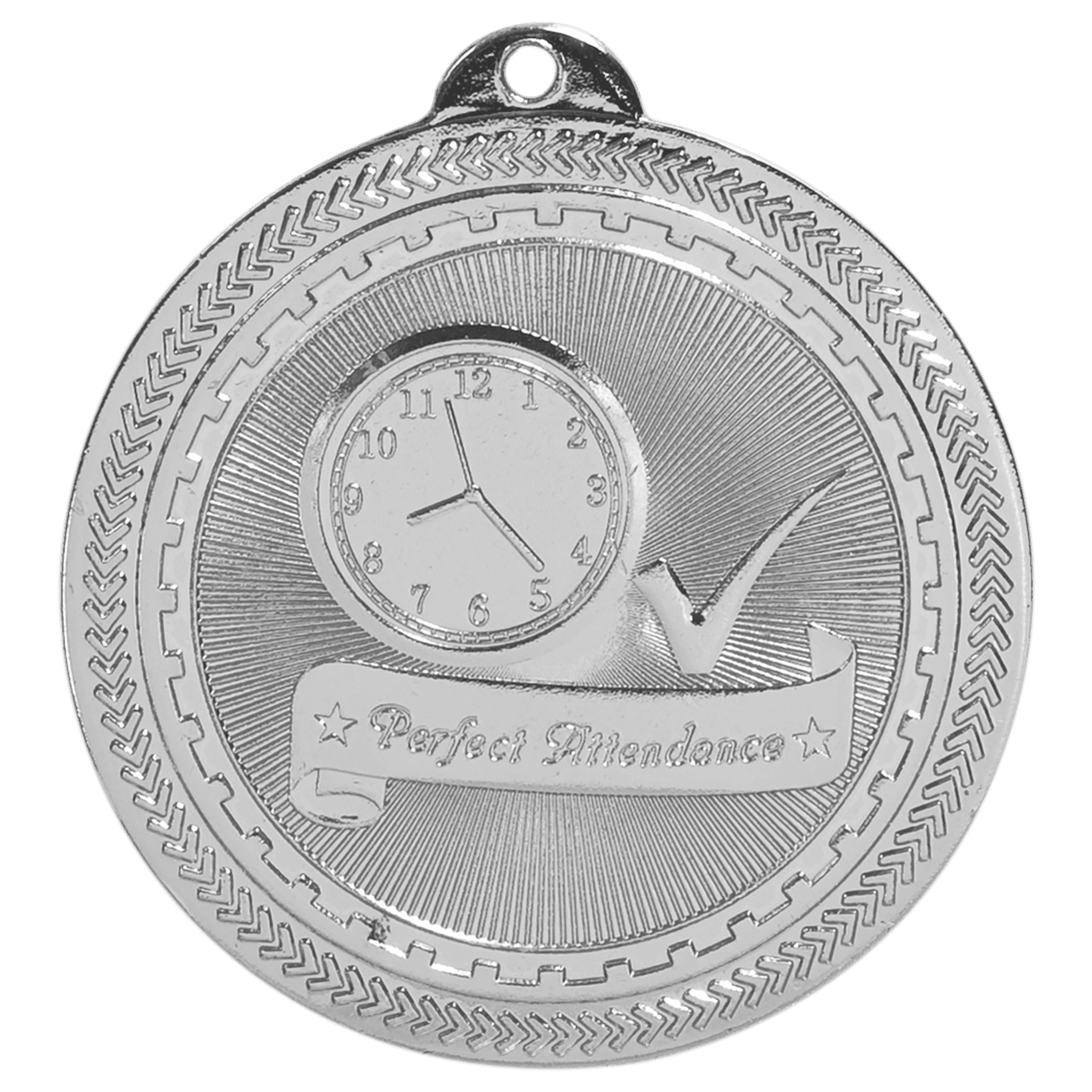 2" Bright Perfect Attendance Laserable BriteLazer Medal