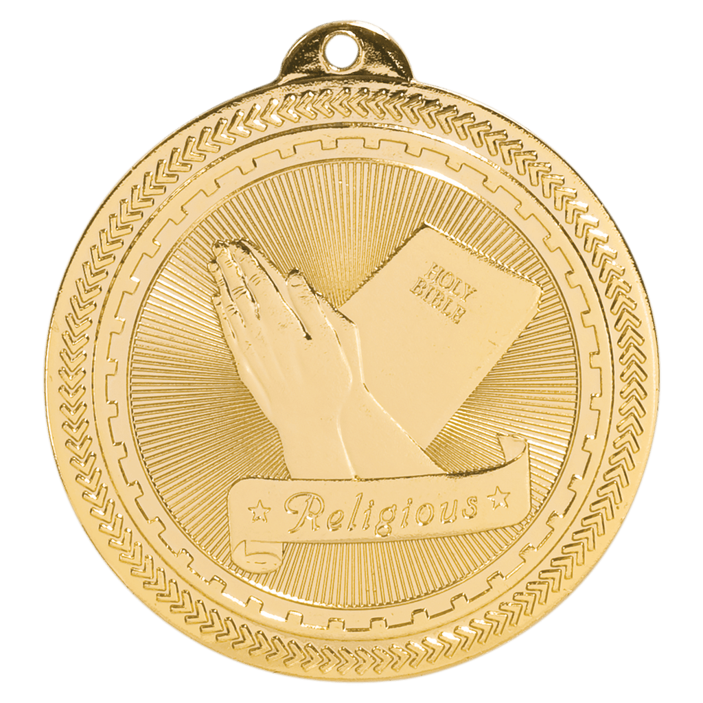 2" Bright Religious Laserable BriteLazer Medal