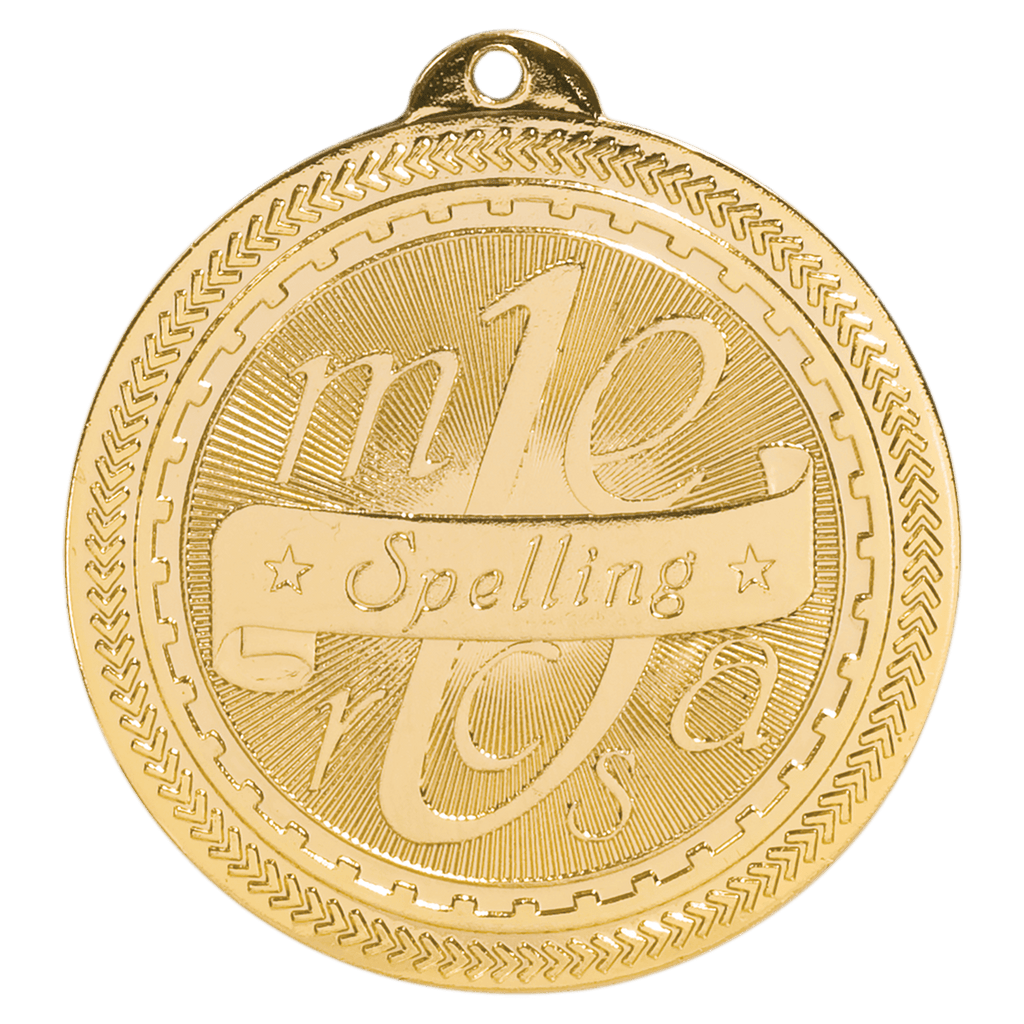 2" Bright Spelling Laserable BriteLazer Medal