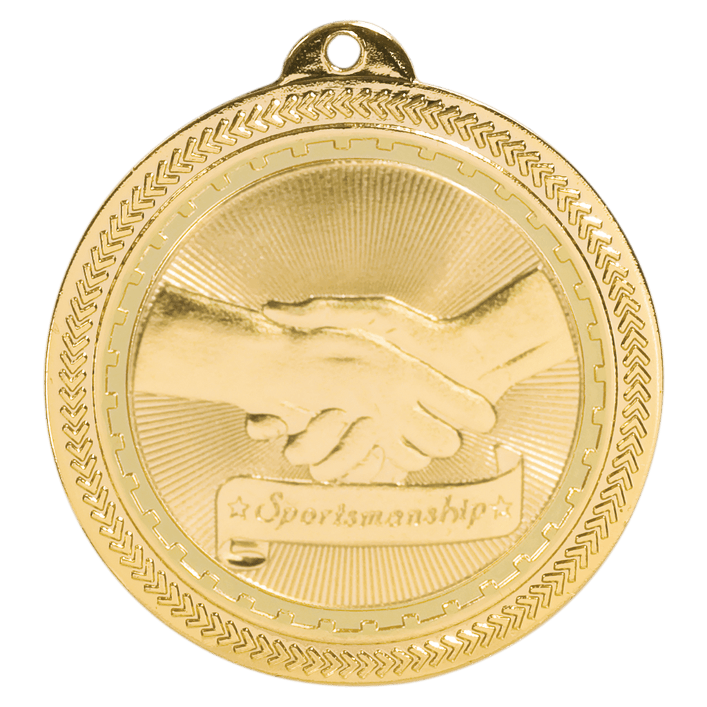 2" Bright Sportsmanship Laserable BriteLazer Medal